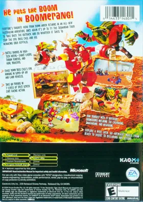 TY The Tasmanian Tiger 2 Bush Rescue (USA) box cover back